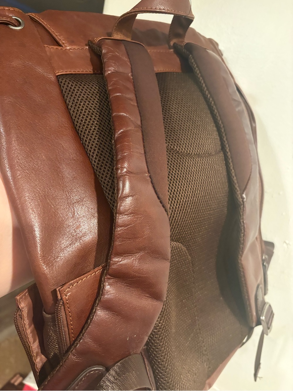 Wilsons Leather Brown Leather Drawstring Backpack - Picture 7 of 16
